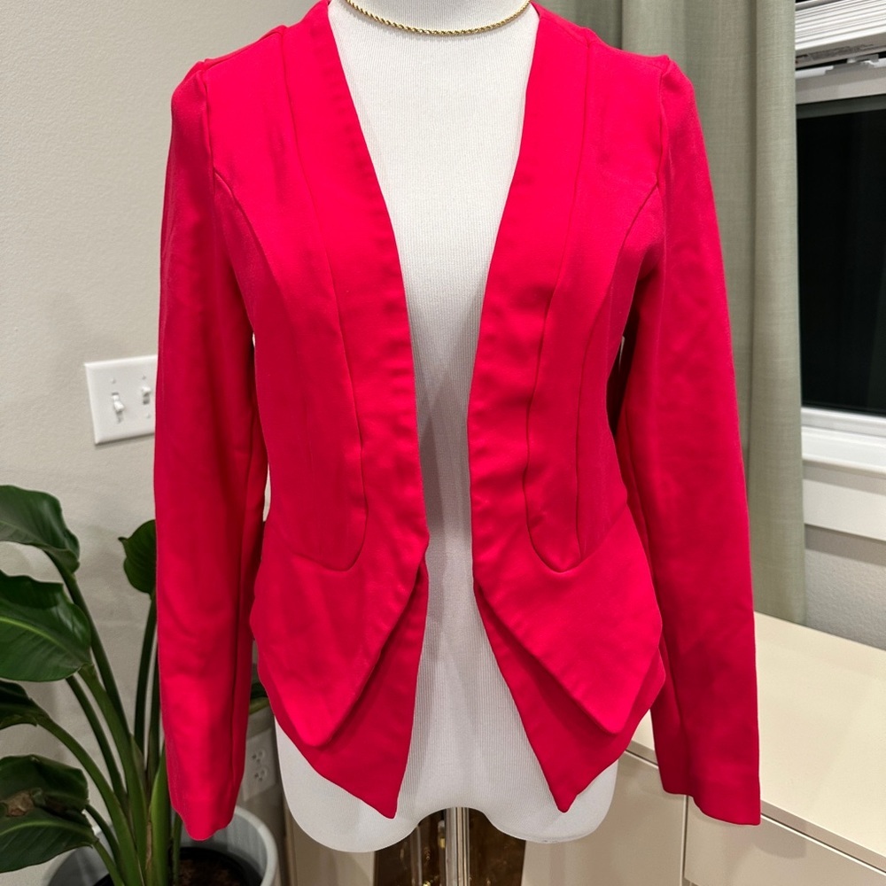 Torrid Deep Pink Fitted Open-Front Blazer
